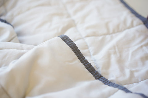 double stitching to make weighted blanket safe for adults and kids
